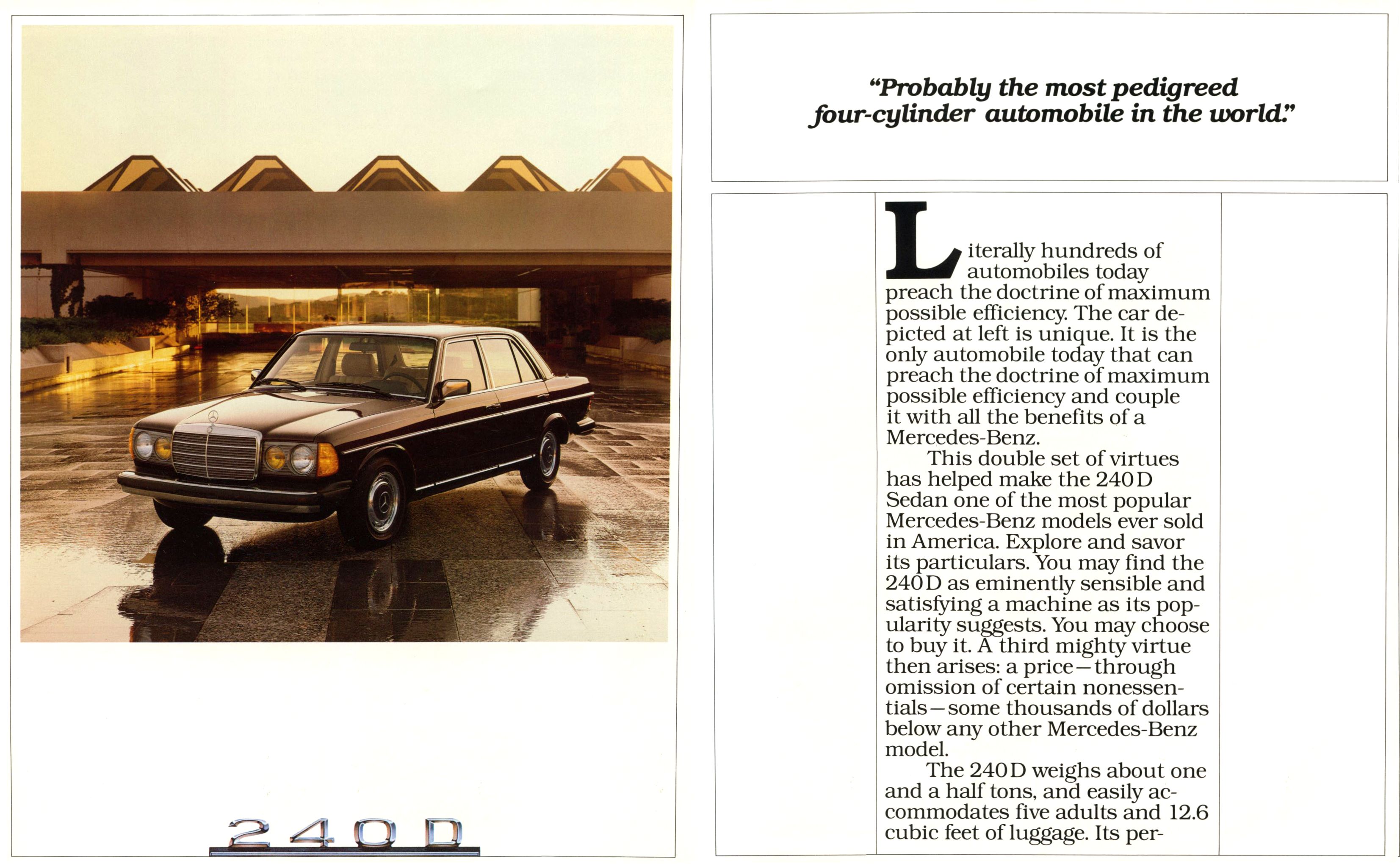 1983 Mercedes 1983 brochure